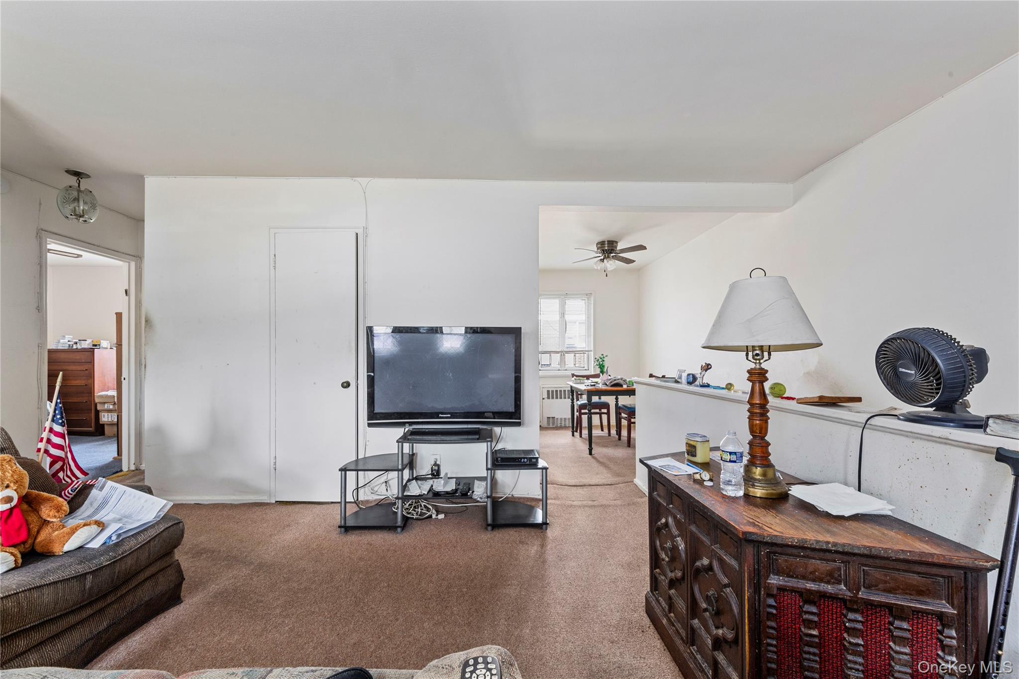 221-31 Braddock Avenue, Unit UPPR Queens, NY 11427 - Photo 5 of 16 a living room with furniture and a flat screen tv