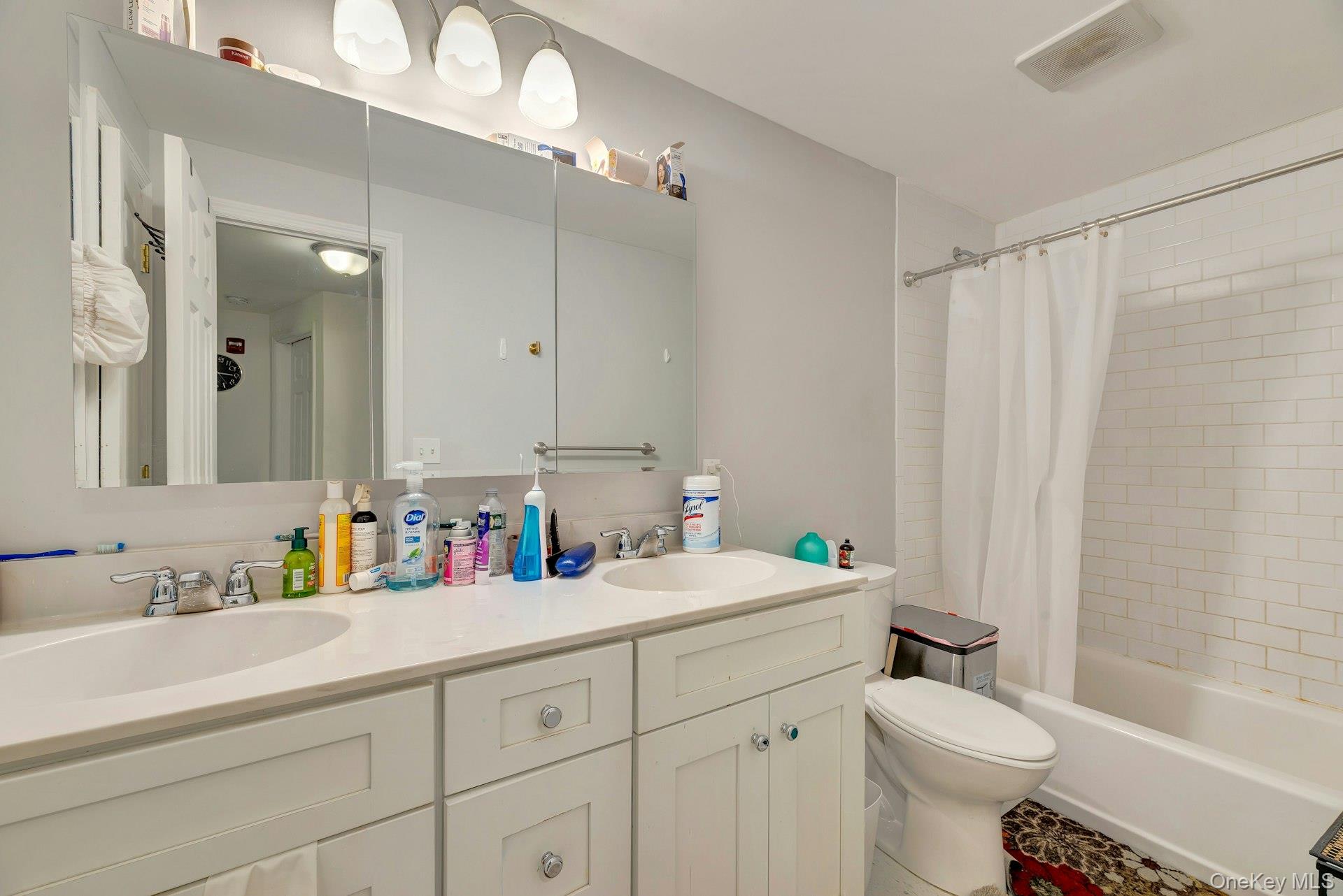 392 Birchwood Road Medford, NY 11763 - Photo 17 of 22 a bathroom with a sink toilet vanity and bathtub