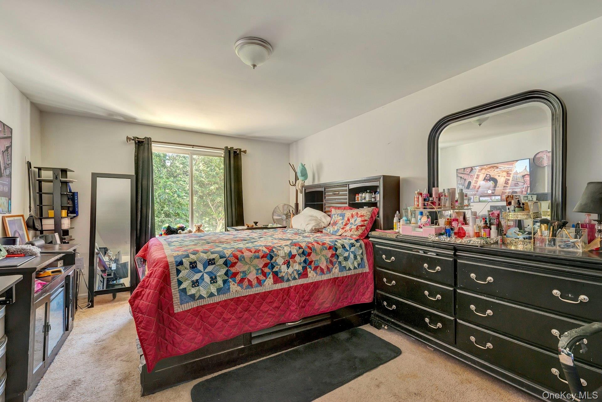 392 Birchwood Road Medford, NY 11763 - Photo 10 of 22 a bedroom with a bed and large mirror on dresser