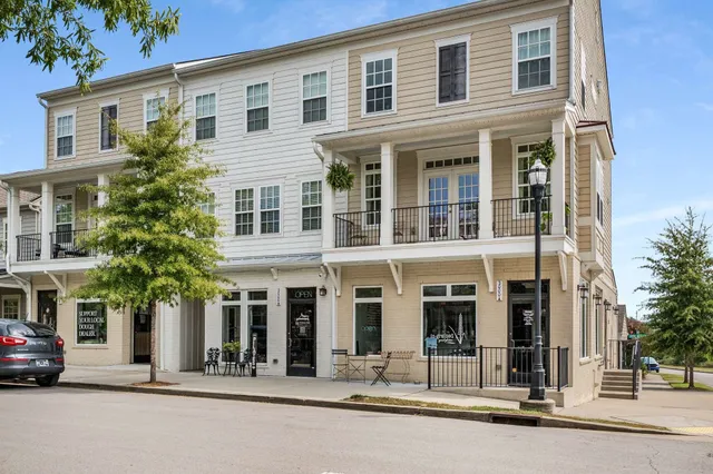 front view of a brick building