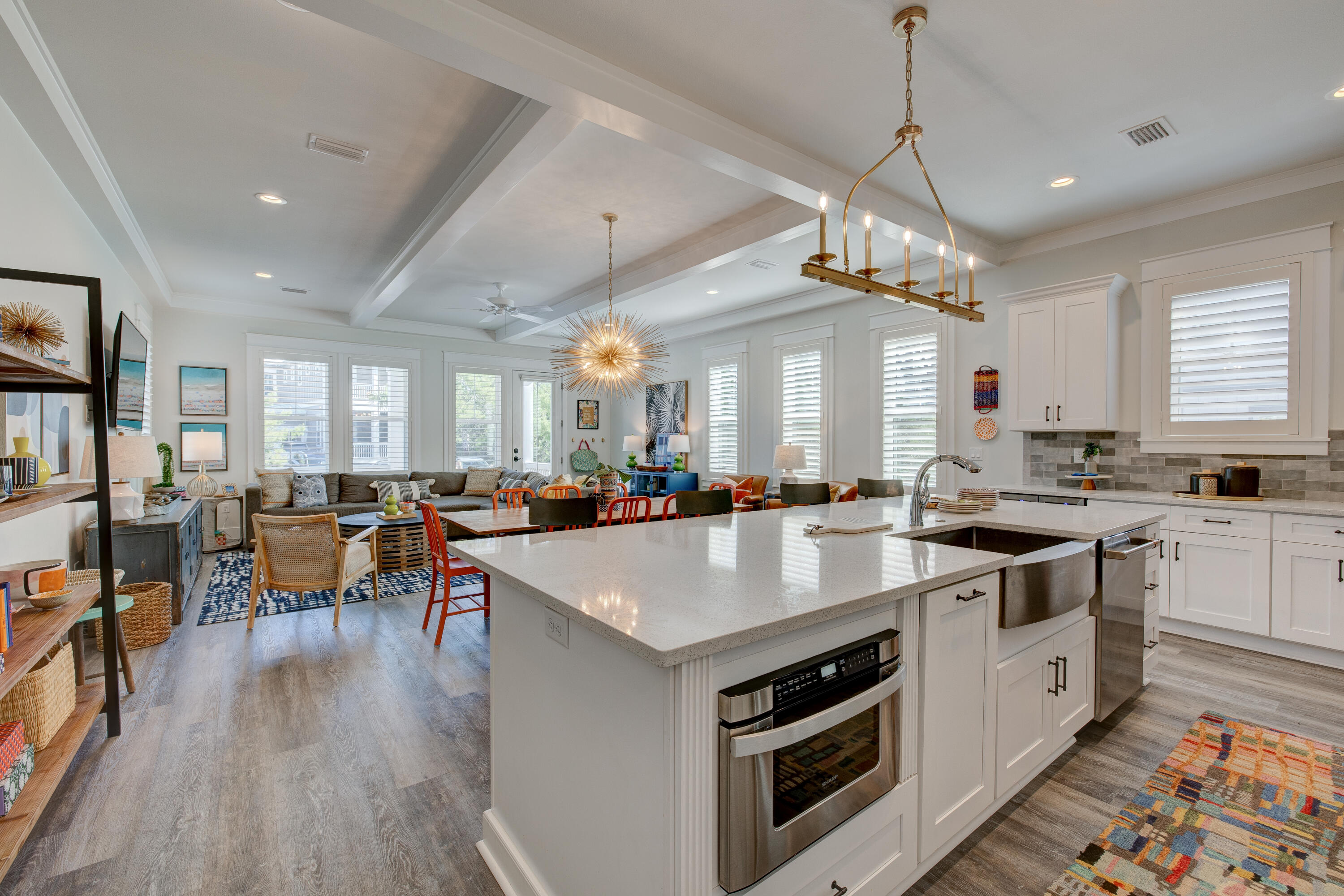 34 Gulfview Way Santa Rosa Beach, FL 32459 - Photo 16 of 54 a view of a kitchen counter space a sink and living room view