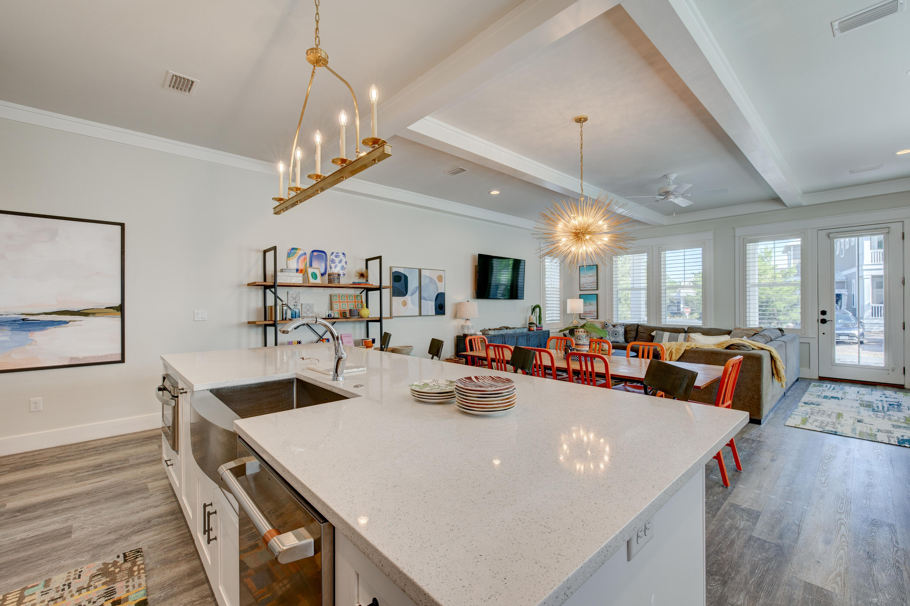 34 Gulfview Way Santa Rosa Beach, FL 32459 - Photo 17 of 54 a view of a kitchen area with furniture and wooden floor