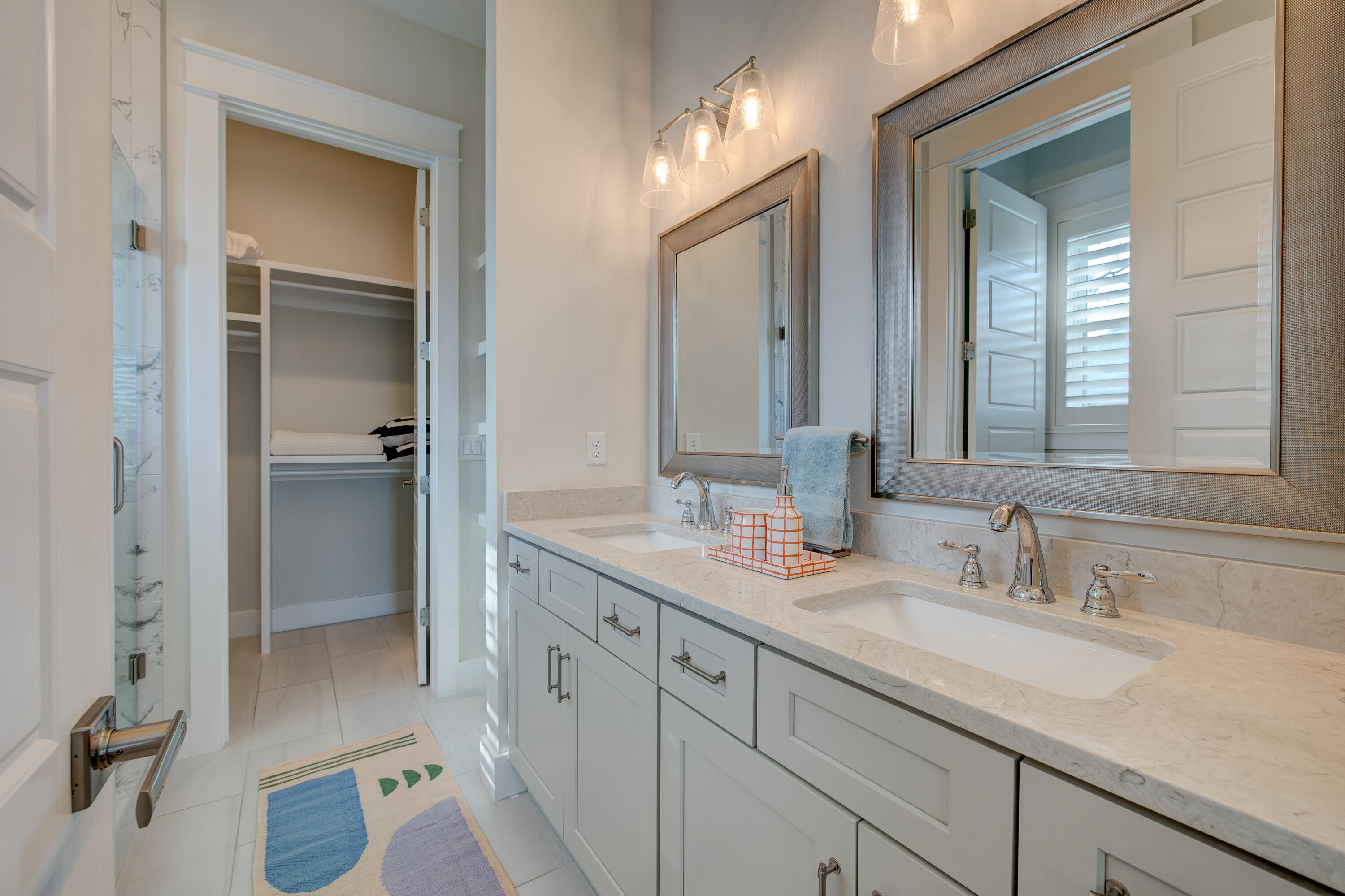 34 Gulfview Way Santa Rosa Beach, FL 32459 - Photo 42 of 54 a bathroom with a double vanity sink and mirror
