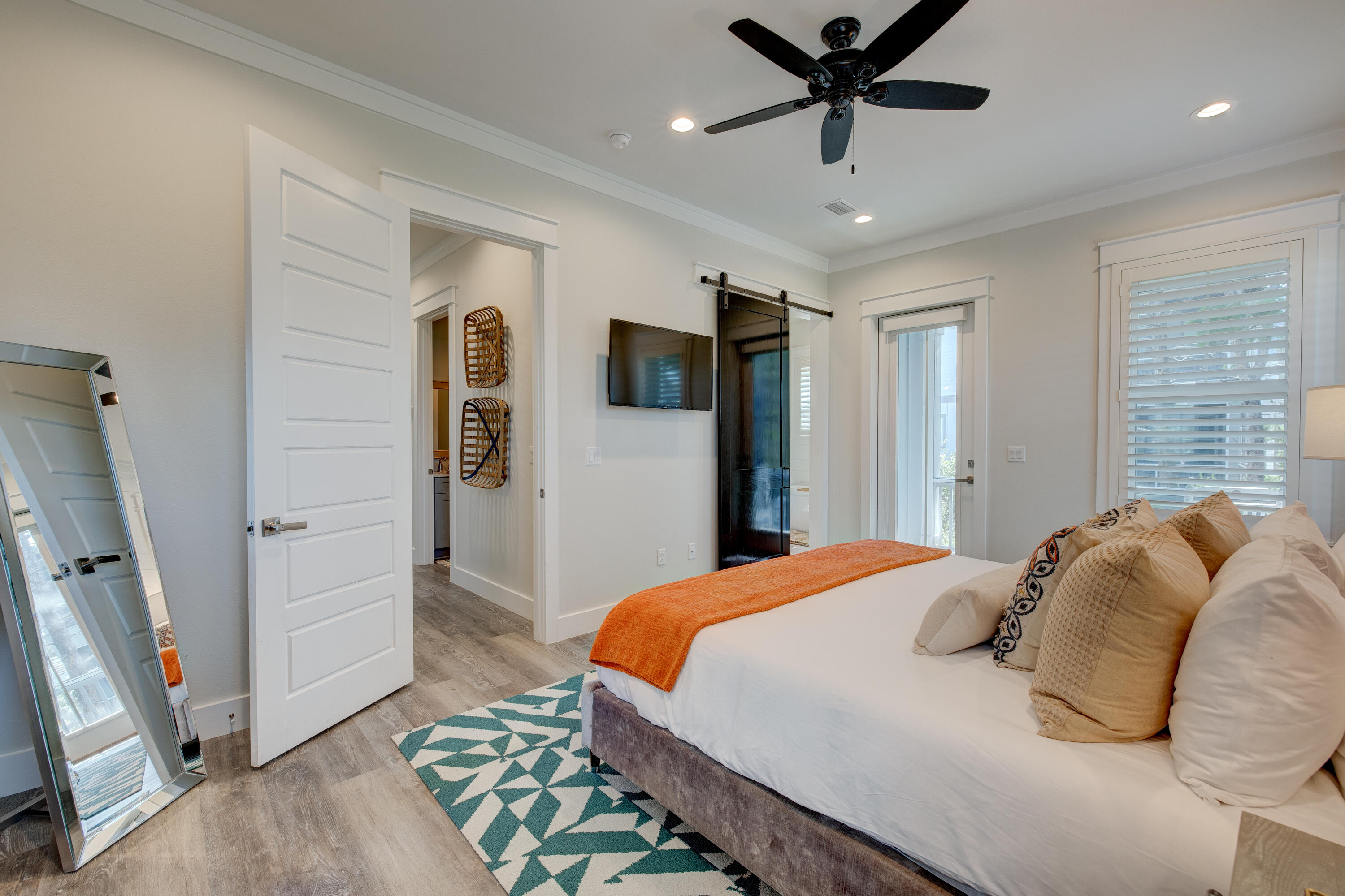 34 Gulfview Way Santa Rosa Beach, FL 32459 - Photo 46 of 54 a bedroom with a bed and a walk in closet