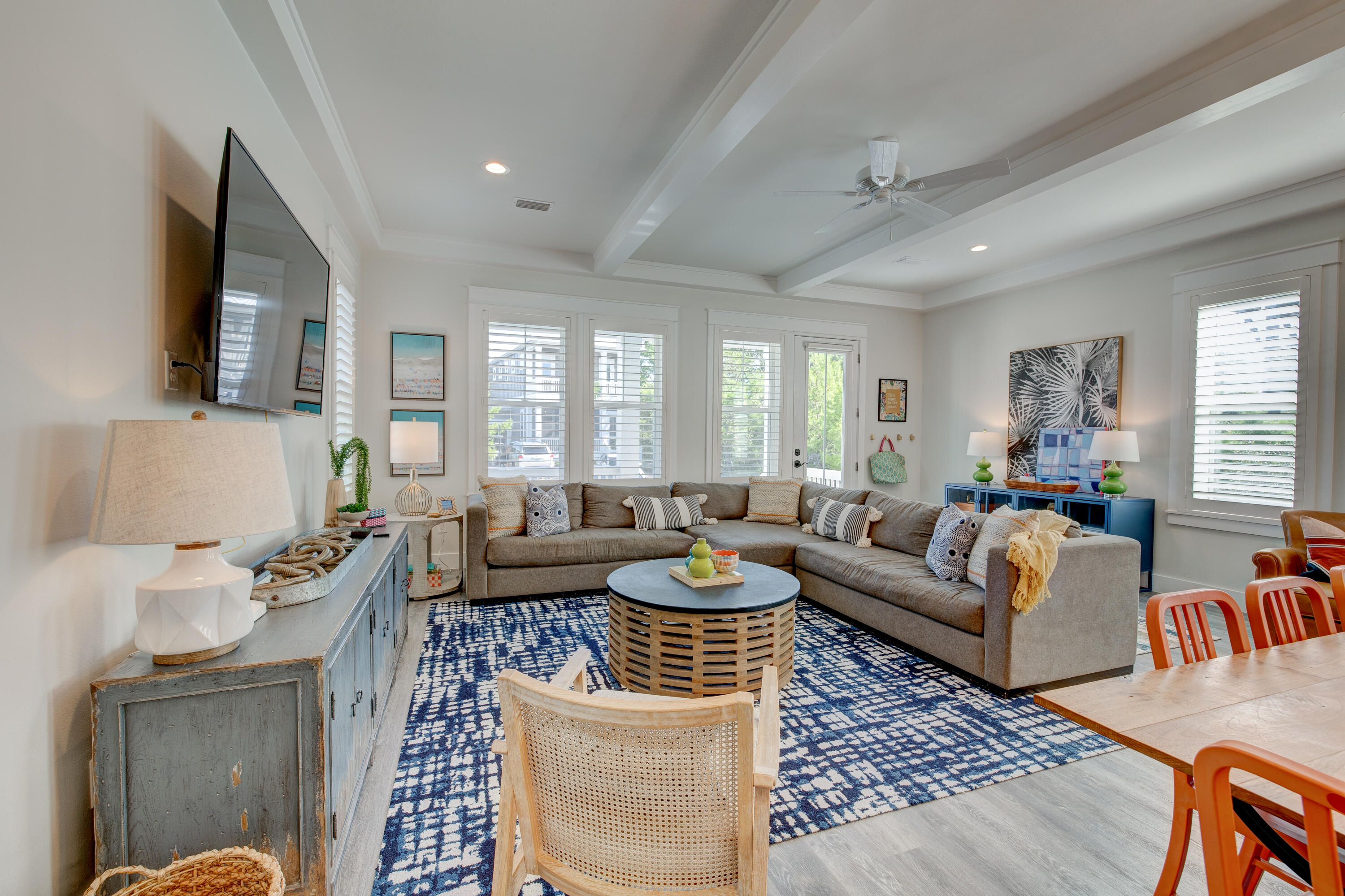 34 Gulfview Way Santa Rosa Beach, FL 32459 - Photo 7 of 54 a living room with fireplace furniture and a rug