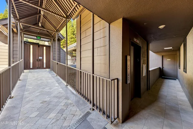 a view of a terrace with sky view