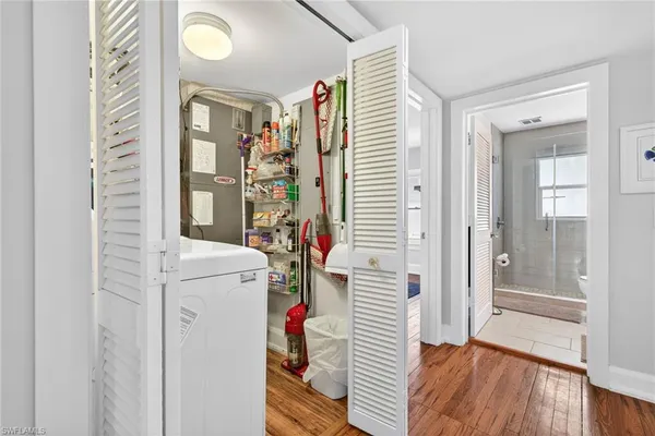 a room with storage and utility