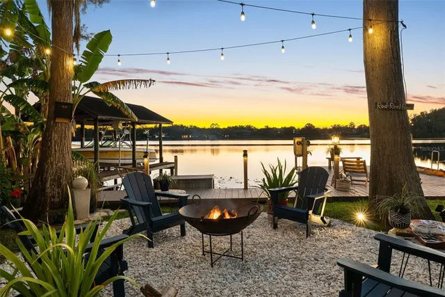 a view of a ocean from a seating area