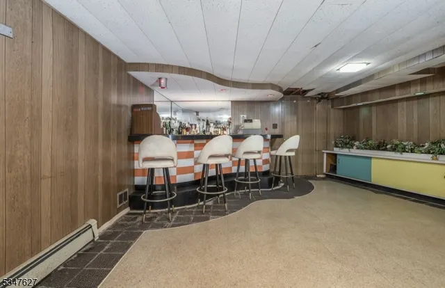 a large room with chairs