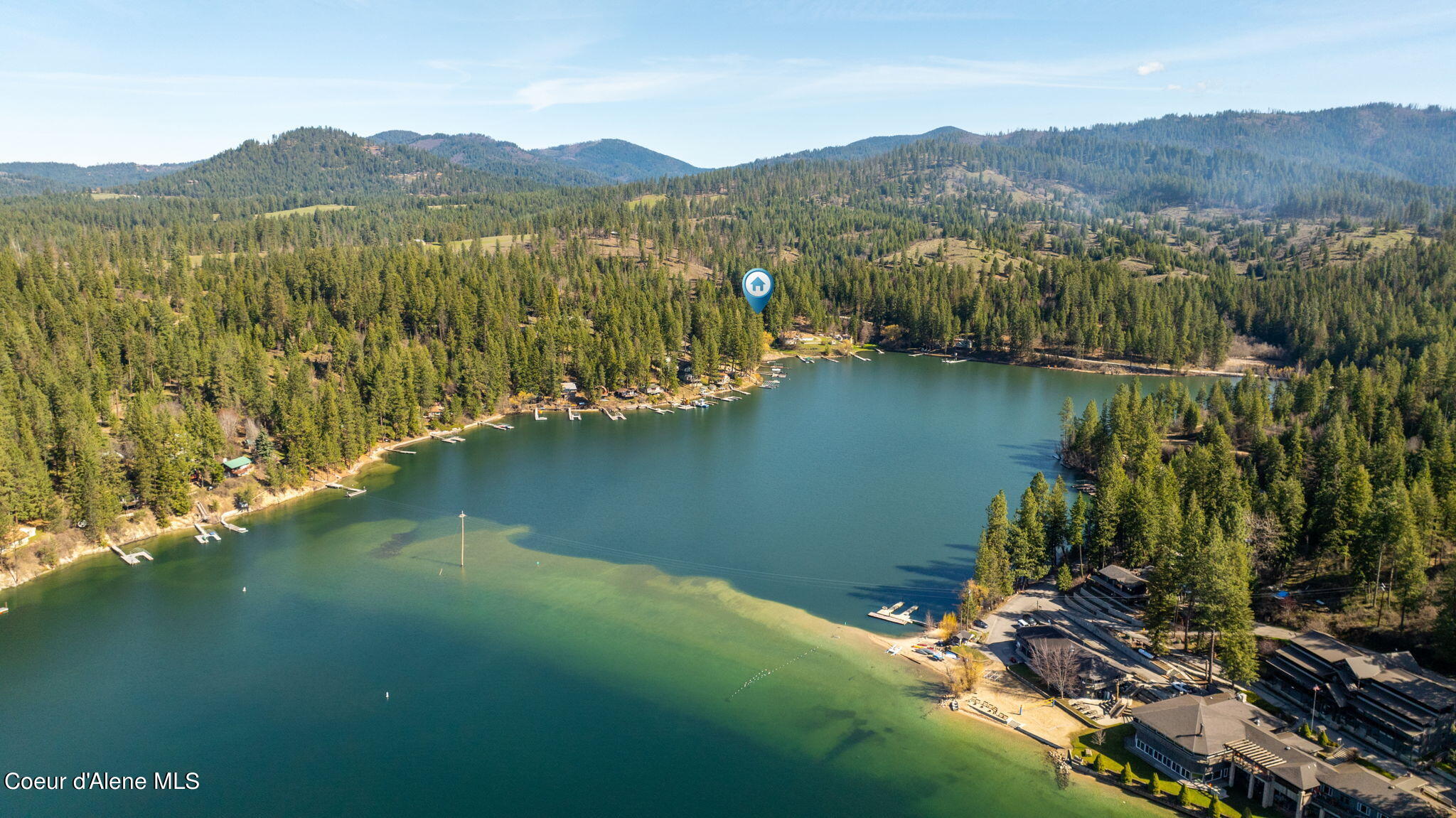 19503 East Hayden Lake Road Hayden, ID 83835 - Photo 54 of 57 House behind Sandbar no wake zone