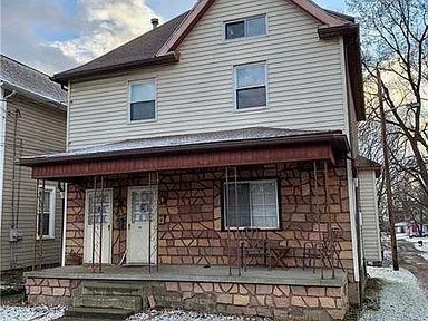 a front view of a house