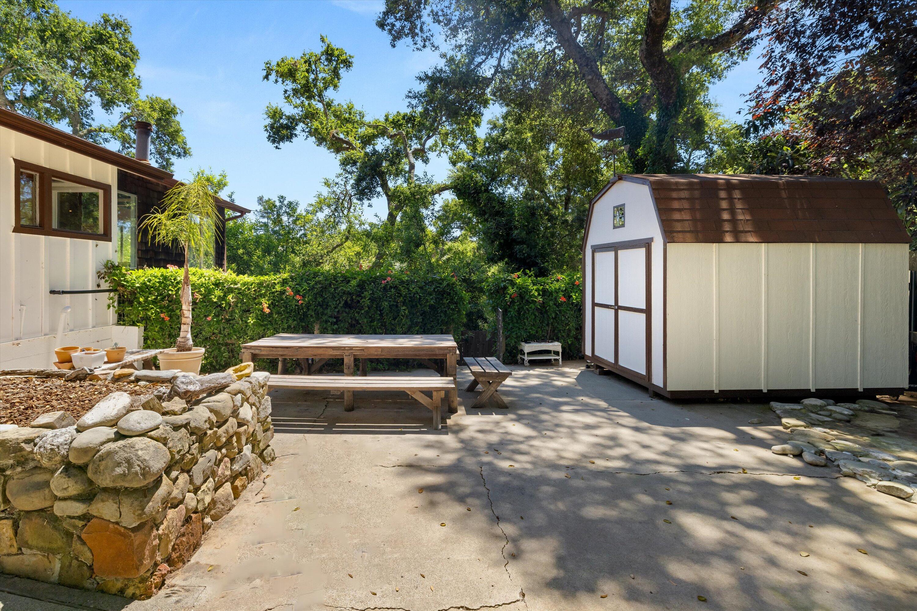 279 Rosario Park Road Santa Barbara, CA 93105 - Photo 43 of 49 a view of backyard with outdoor seating and green space
