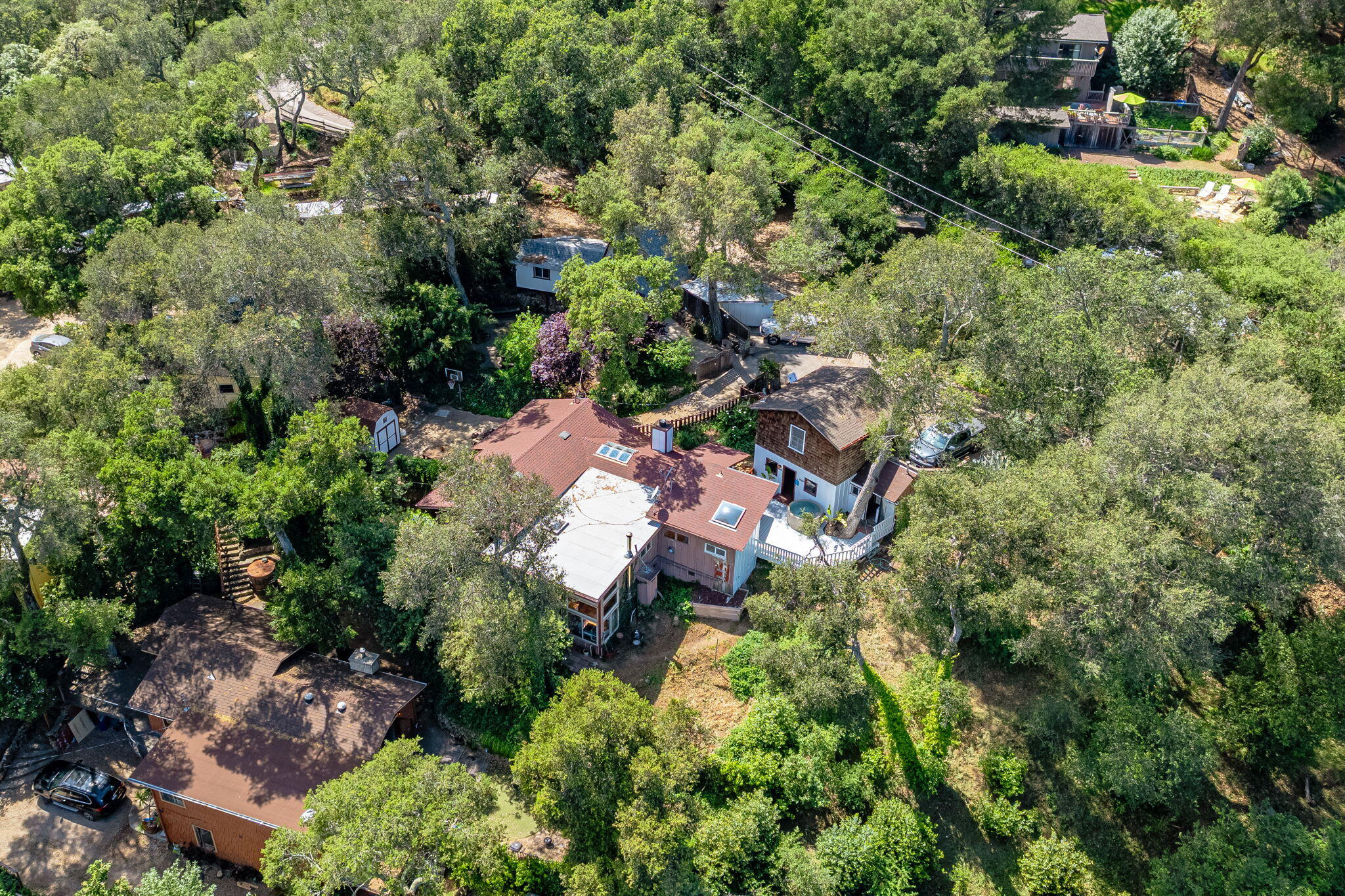 279 Rosario Park Road Santa Barbara, CA 93105 - Photo 47 of 49 an aerial view of residential house with outdoor space and trees all around