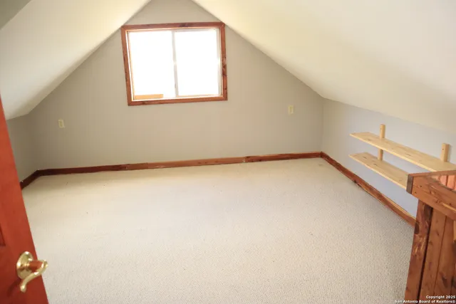 a view of a room with a window