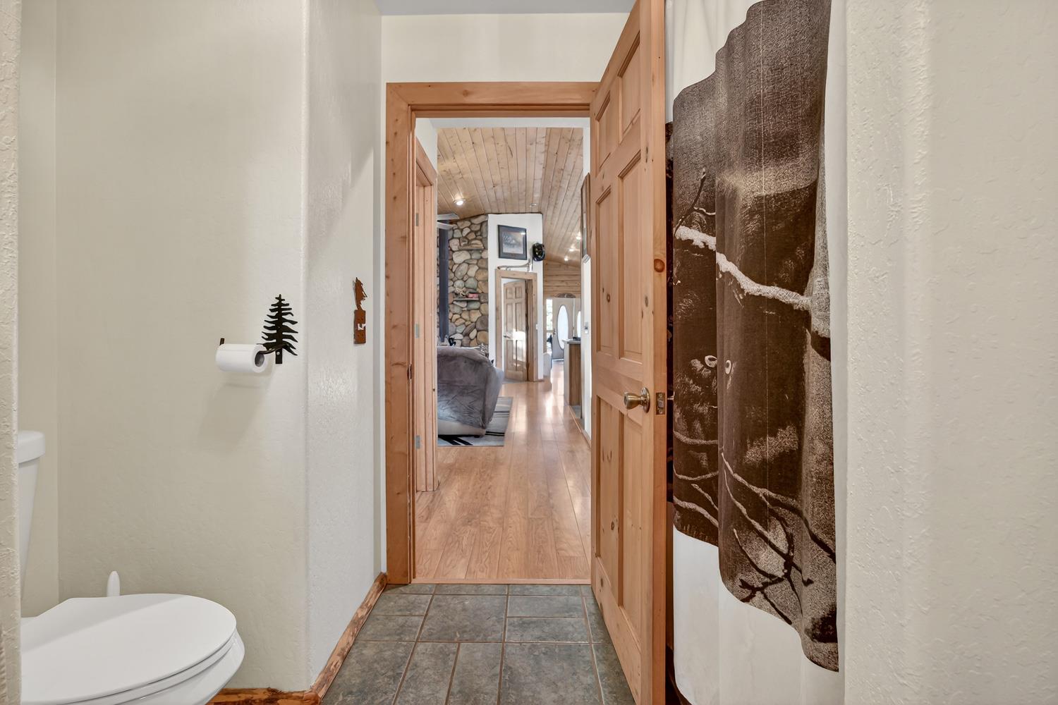10394 Ponderosa Way Mountain Ranch, CA 95246 - Photo 33 of 58 a bathroom with a shower and toilet