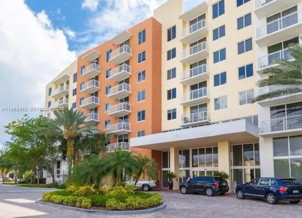 a car parked in front of a building
