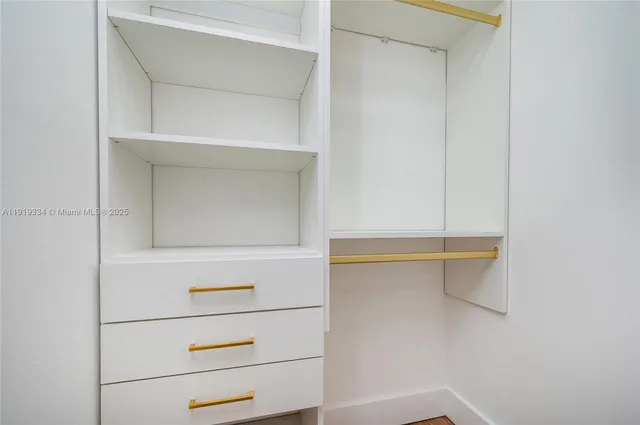 a close view of closet