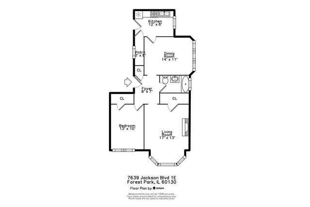 $140,000 | 7639 Jackson Boulevard, Unit 1E, Forest Park, IL 60130