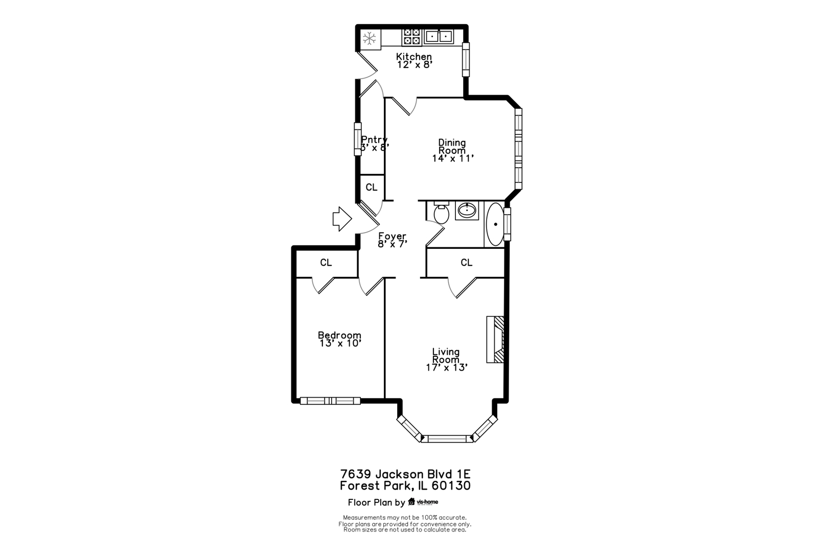 7639 Jackson Boulevard, Unit 1E Forest Park, IL 60130 - Photo 13 of 13 a picture of a wall with white wall and painting
