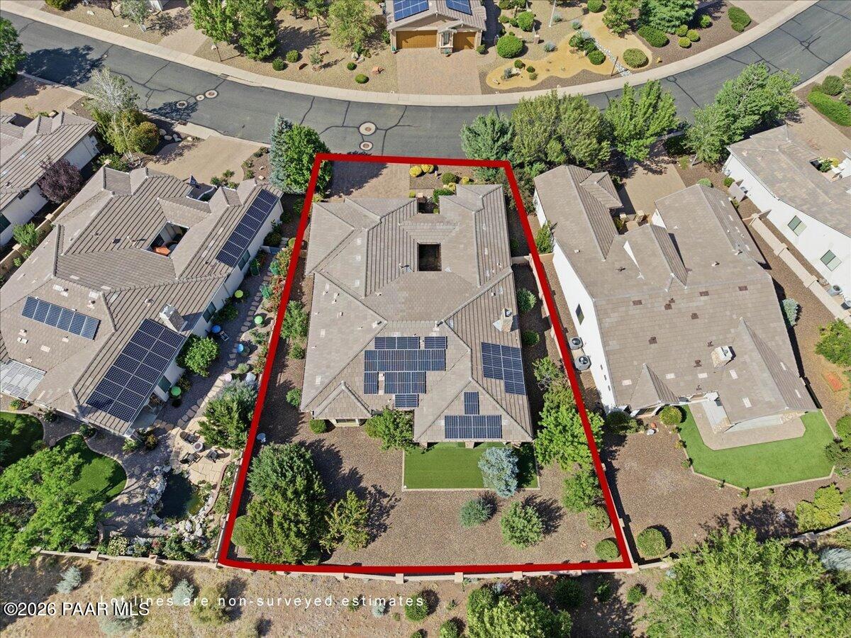 1663 Constable Street Prescott, AZ 86301 - Photo 34 of 54 Aerial Lot Lines