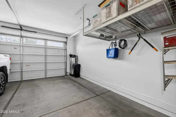 a view of a garage