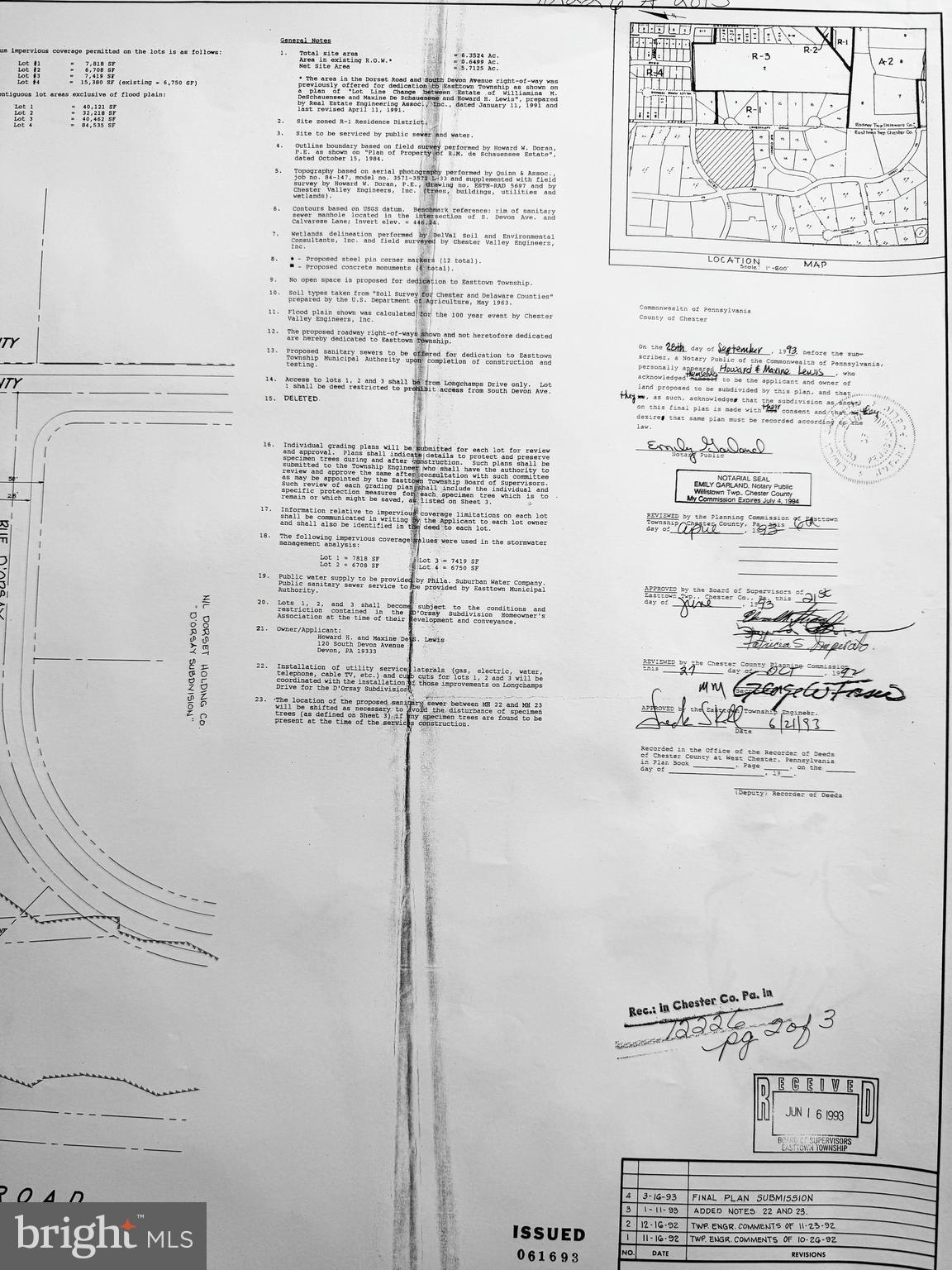 120 South Devon Avenue Devon, PA 19333 - Photo 3 of 4 Easttown TWP notarized signatures