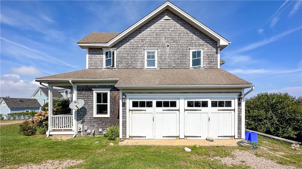 210 Old Town Road Block Island, RI 02807 - Photo 3 of 47 West side of house with 2-car garage.