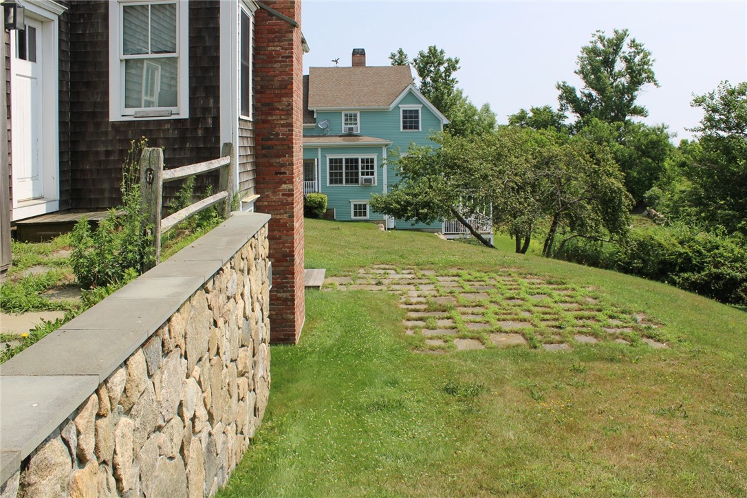 210 Old Town Road Block Island, RI 02807 - Photo 46 of 47 Section of back yard, patio, outdoor shower to the left of upper area