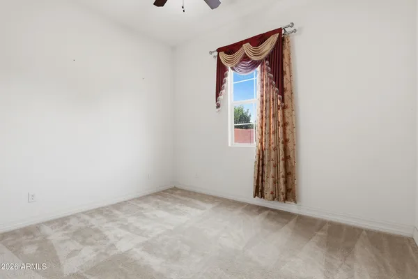 an empty room with a window