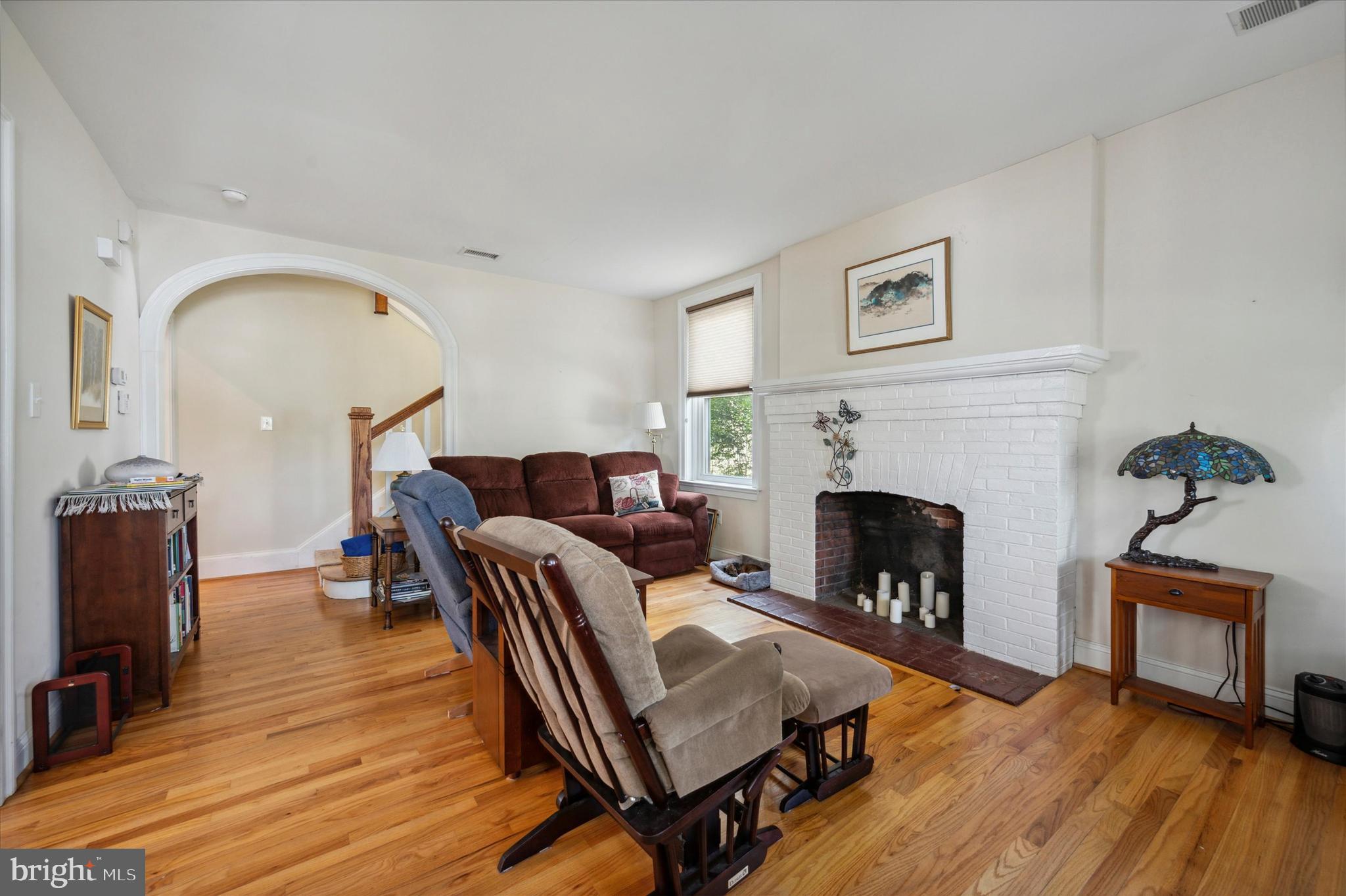 10 Beechwood Road Brookhaven, PA 19015 - Photo 3 of 25 Living Rom with wood burning fireplace