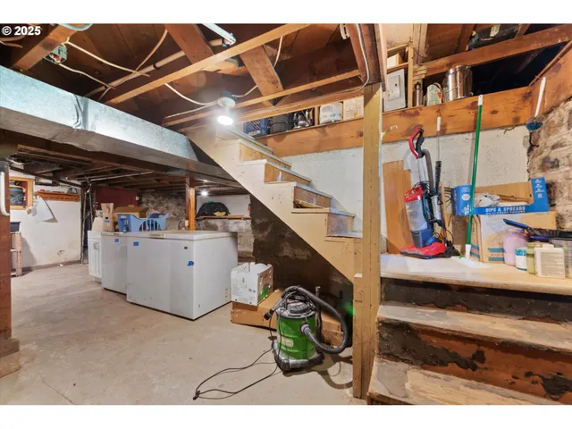 a view of storage and utility room