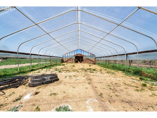 a view of a town with mountains in the background