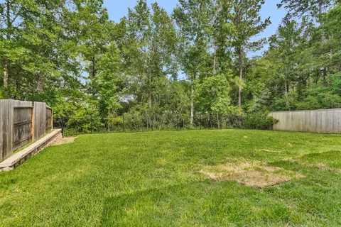 a view of a yard with a trees