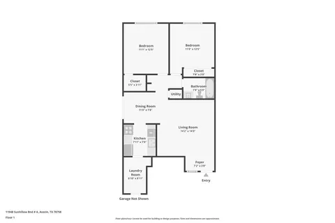 $1,400 | 11948 Sunhillow Bend, Unit A, Austin, TX 78758