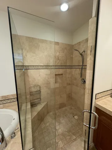a refrigerator in a kitchen