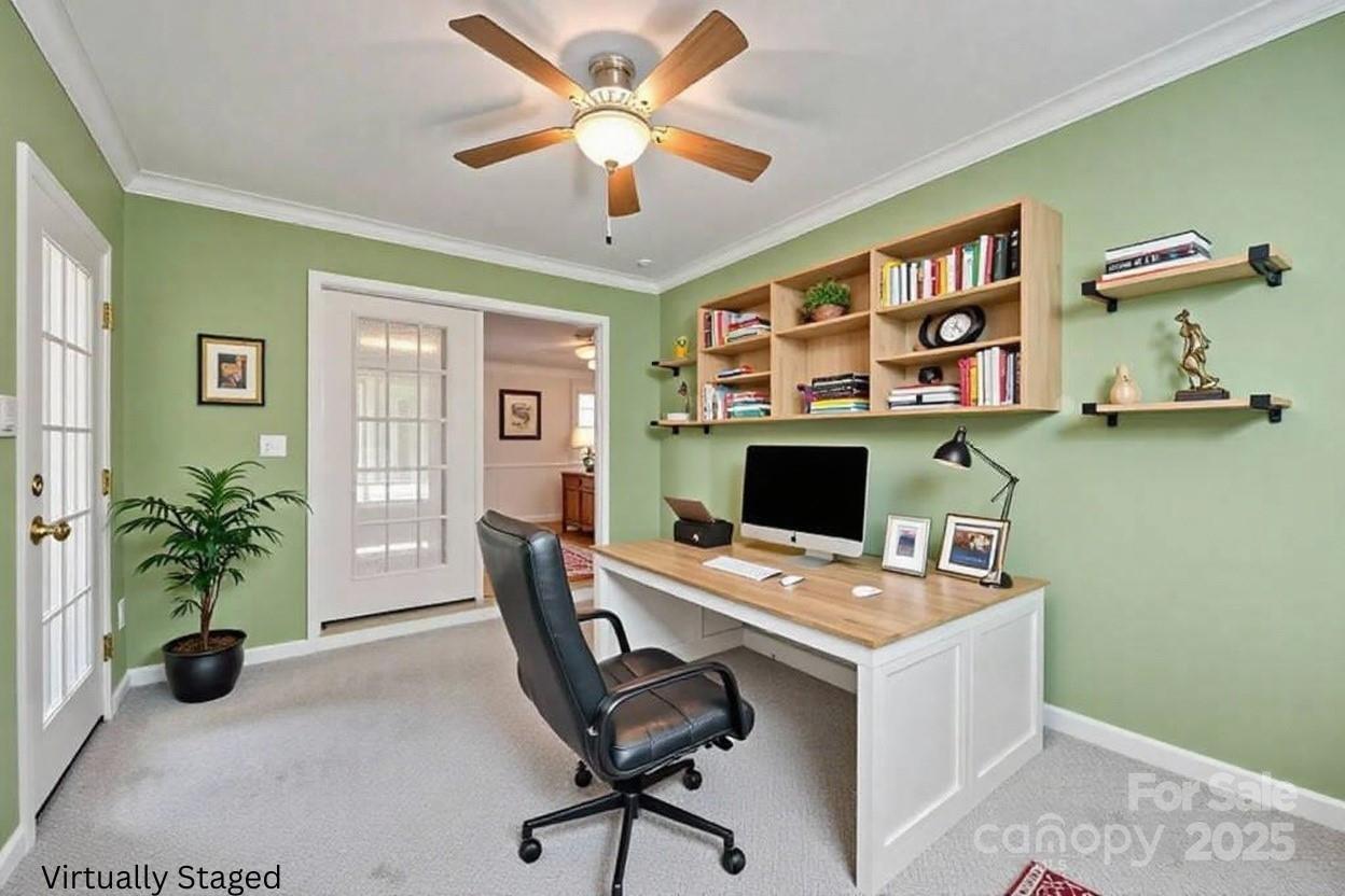 4307 Edgeland Road Edgemoor, SC 29712 - Photo 30 of 48 a workspace with furniture and a bookshelf
