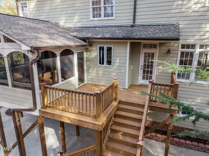 a view of a swimming pool with an outdoor space
