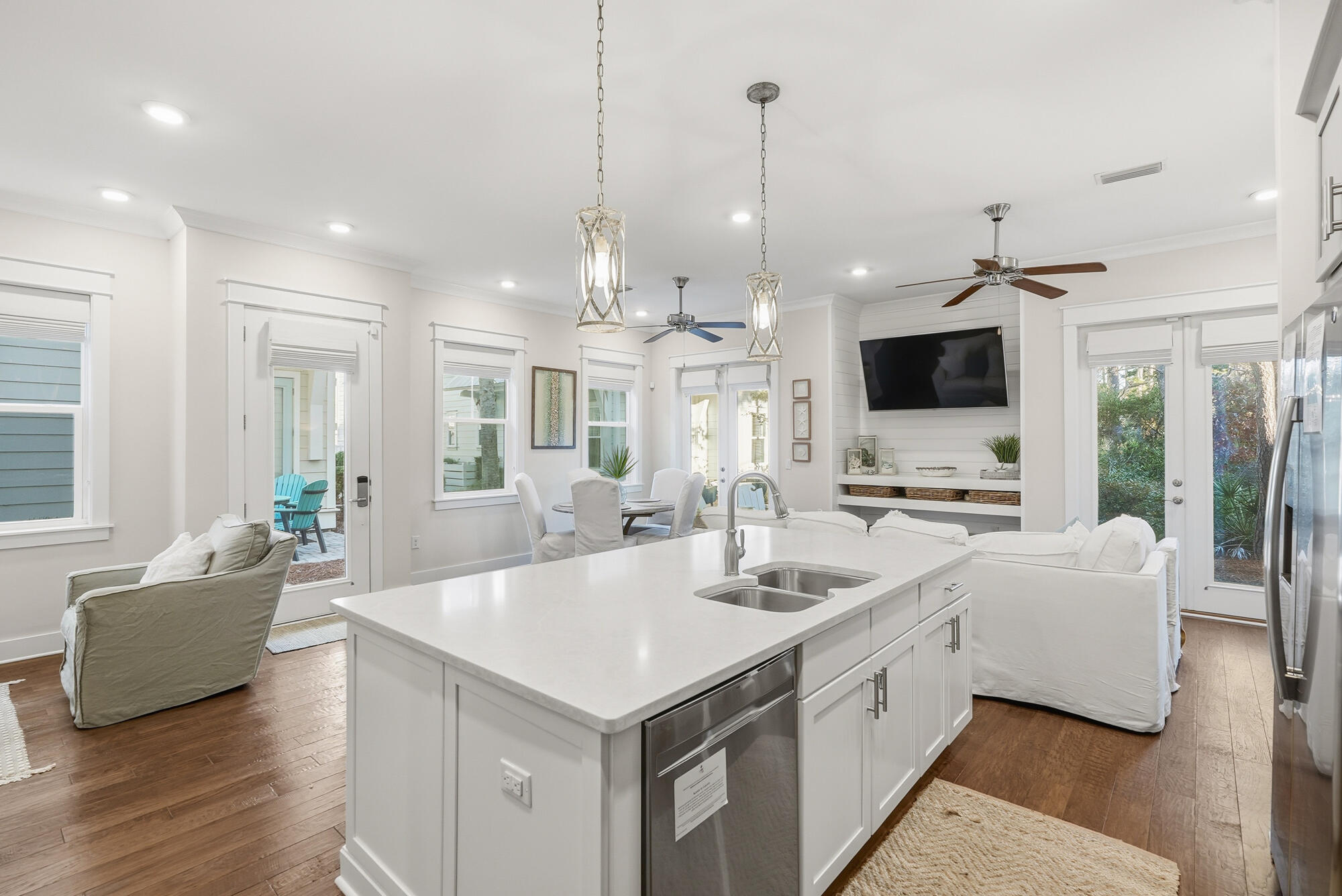 23 East York Ln Inlet Beach, Unit A Inlet Beach, FL 32461 - Photo 13 of 51 a large white kitchen with a large window