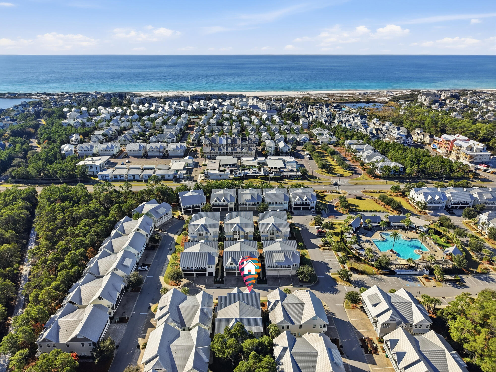23 East York Ln Inlet Beach, Unit A Inlet Beach, FL 32461 - Photo 34 of 51 23 e york ln unit a drone - awp media -