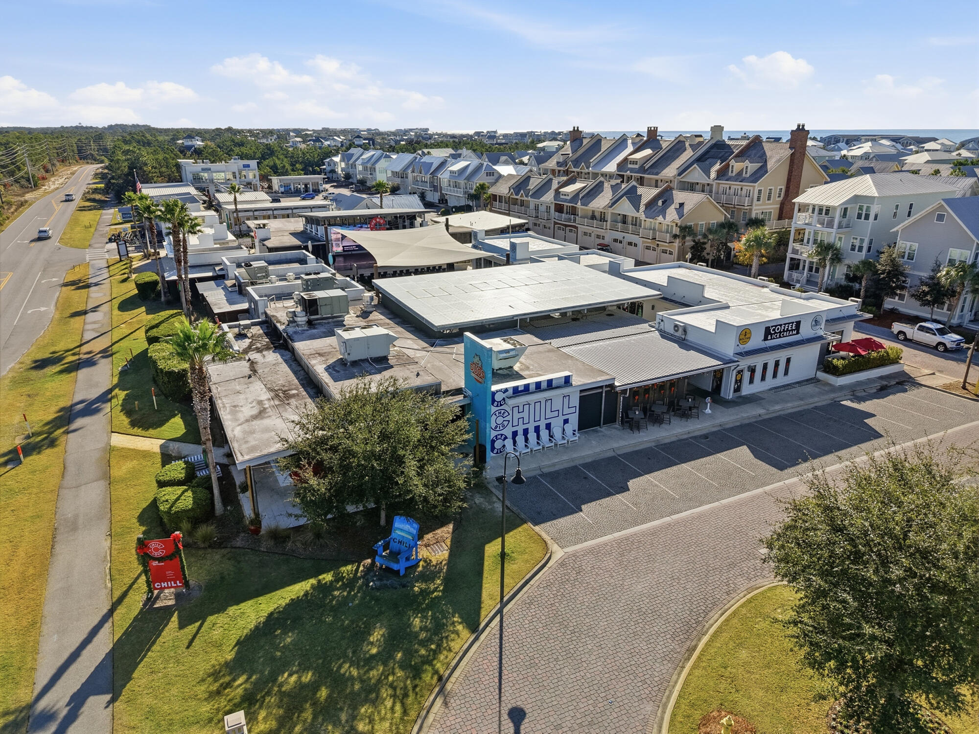 23 East York Ln Inlet Beach, Unit A Inlet Beach, FL 32461 - Photo 40 of 51 an aerial view of residential houses with outdoor space