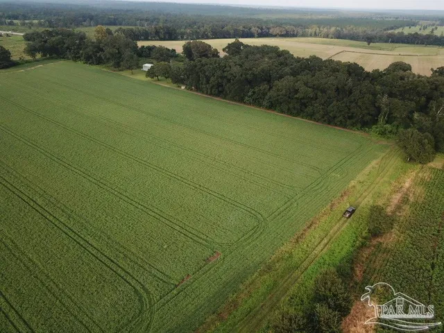 a view of a lake with a yard