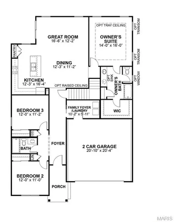 $483,600 | 1 The Franklin 2 Car At Strawberry Farms, St. Peters, MO 63376