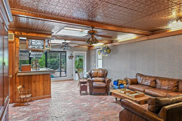 a outdoor living space with furniture