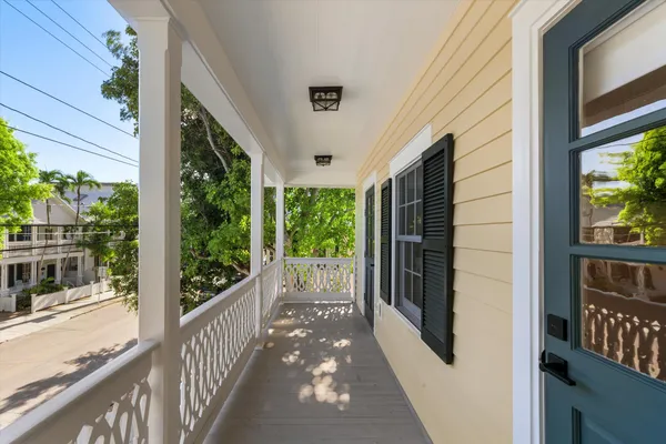 a view of a porch
