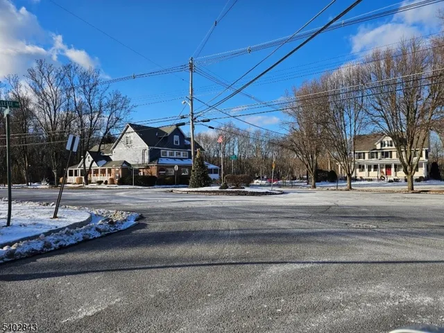 a front view of a building with street view