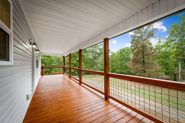a view of balcony with floor
