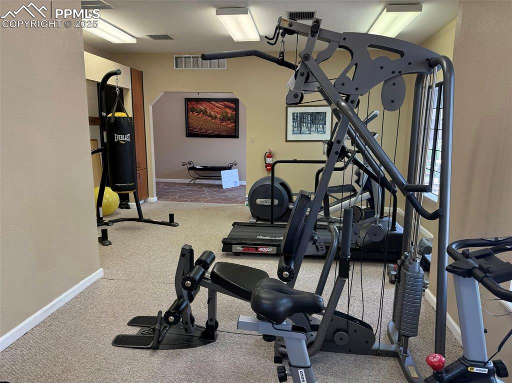 2190 Alicia Point, Unit 101 Colorado Springs, CO 80919 - Photo 31 of 33 a view of a room with gym equipment