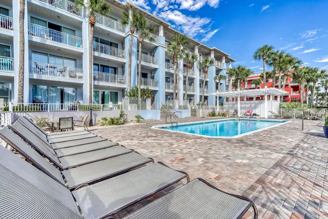 a view of building with outdoor space