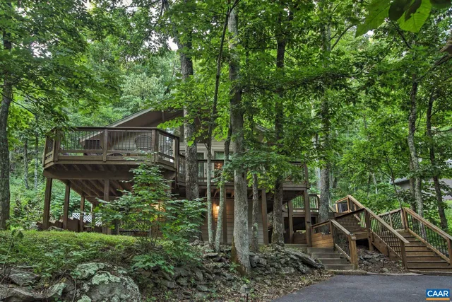 a house with trees in front of it