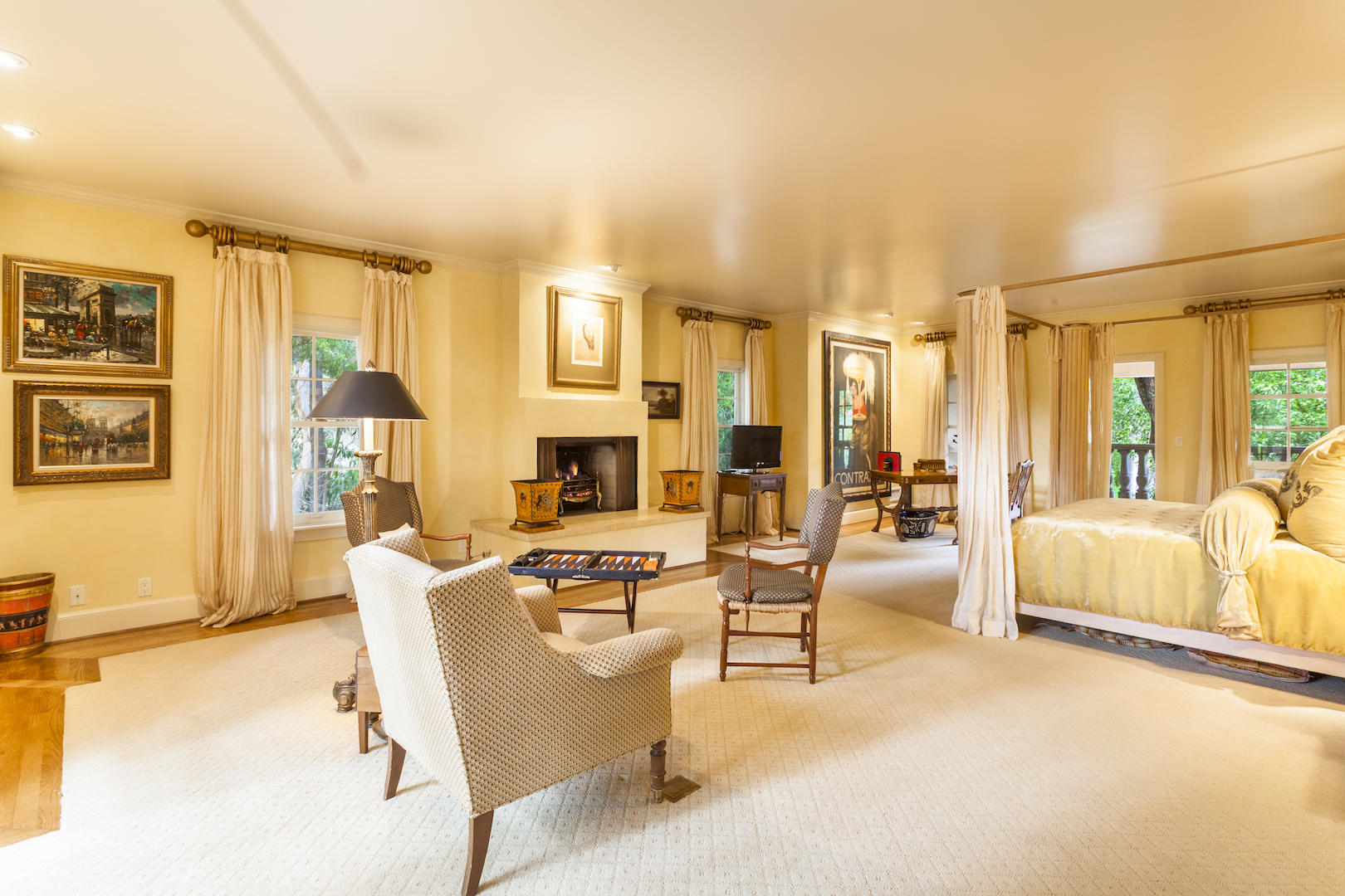 652 Park Lane Montecito, CA 93108 - Photo 22 of 37 Master fireplace-652 Park Lane